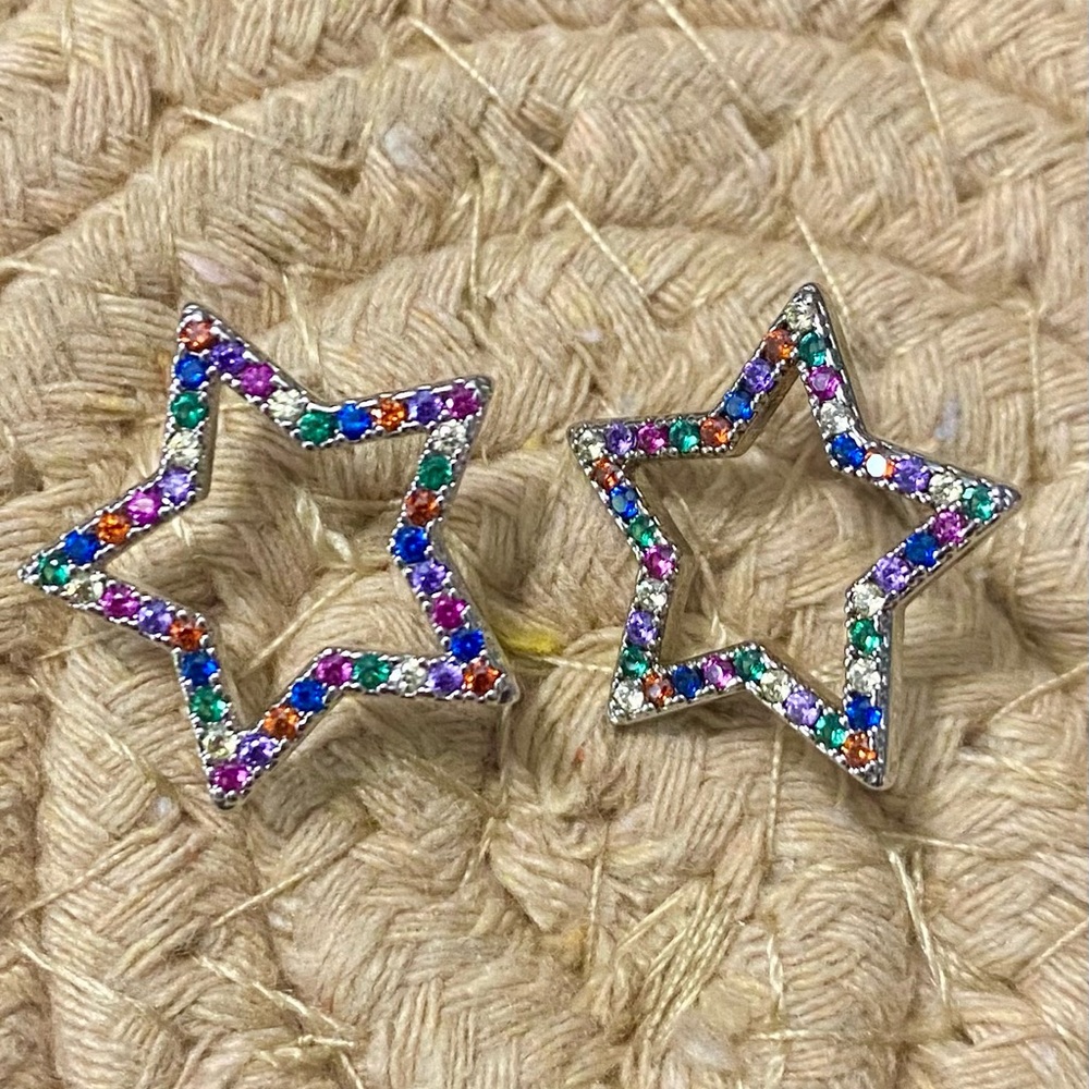 Colorful Star Shaped Earrings